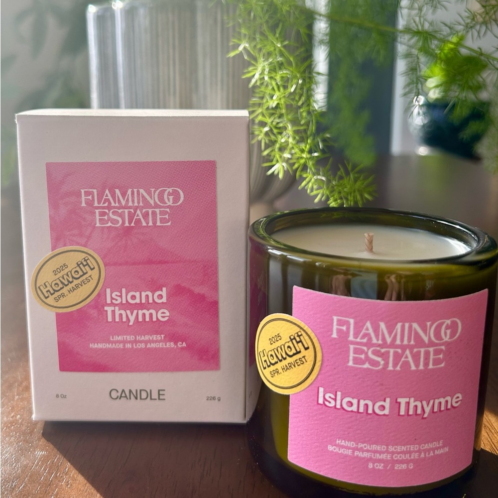Flamingo Estate Island Thyme Candle - LIMITED EDITION - New in Box (NIB)